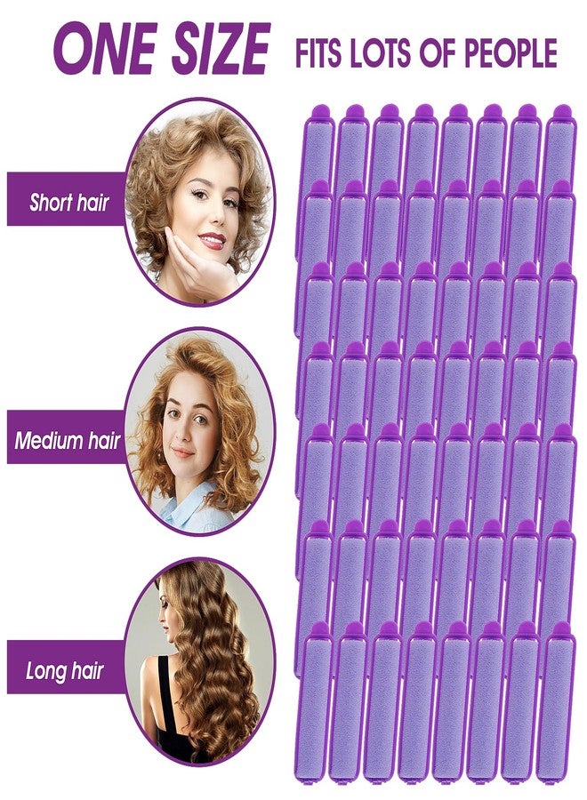 Aster 56Pcs Sponge Rollers Set, Self-Grip Heatless Foam Curlers for Long, Medium & Short Hair, Hair Volumizing Rollers with Pintail Comb - Image 4